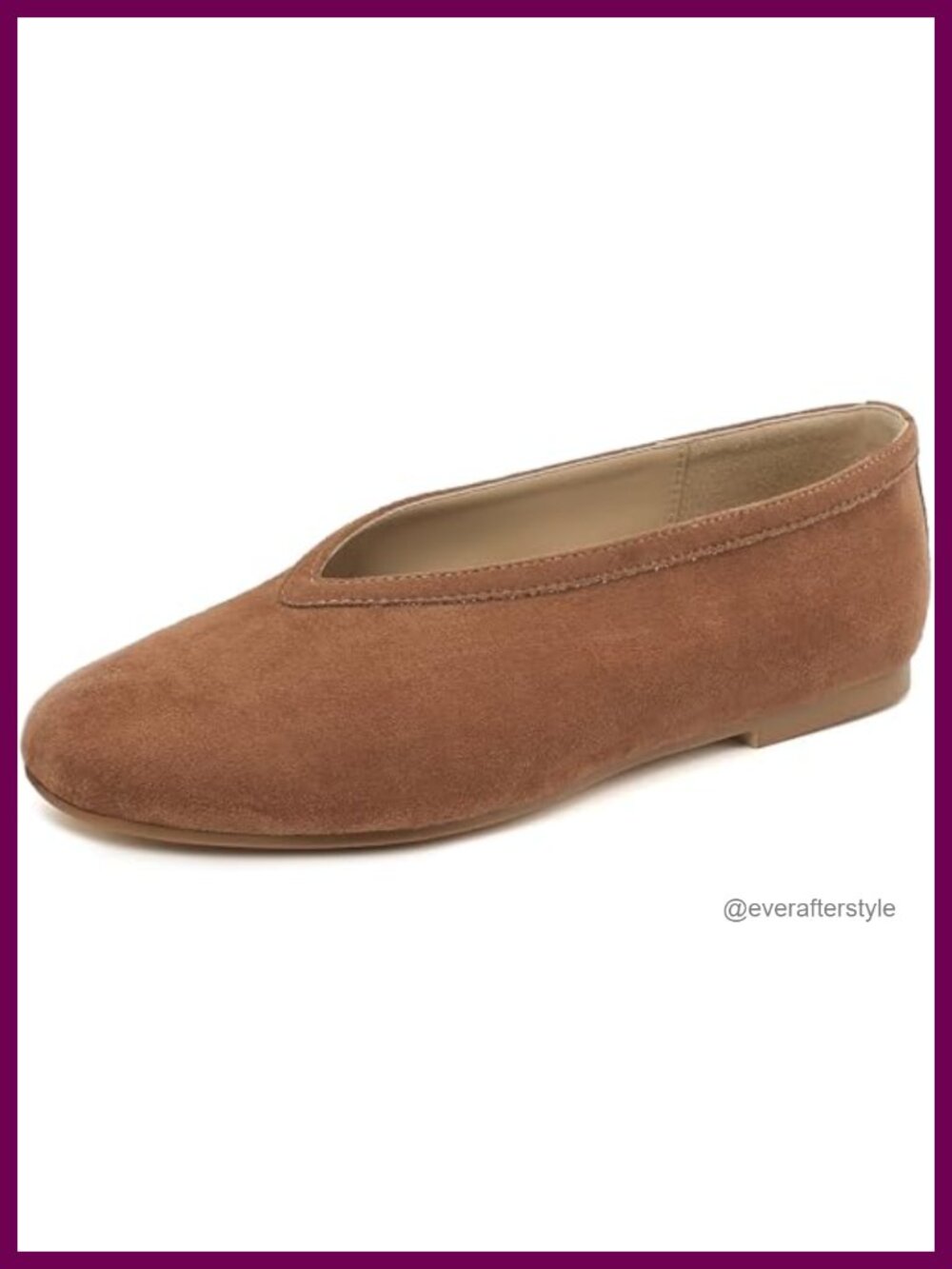 Suede Ballet Flats Round Toe Mary Janes Comfortable Slip On Dress Shoes